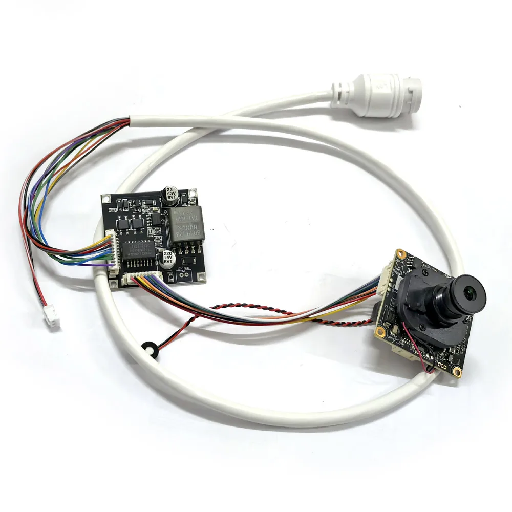 HD AI 3mp إلى 8mp CCTV IP وحدة شبكة الصوت MIC الأمن CMOS + POE مجلس + كابل IP عدسة XMEye