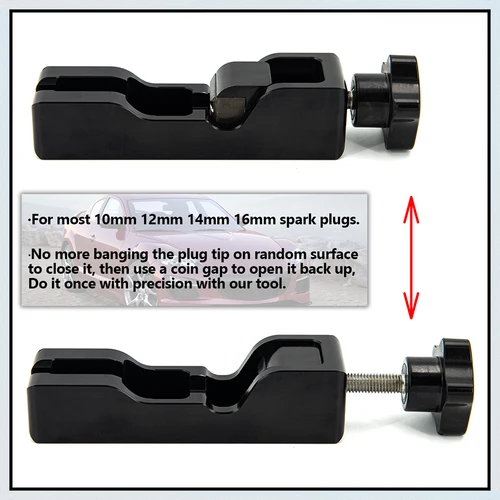 Imagen 2 del producto Herramienta de separación de bujía de motor de aleación de aluminio Universal, calibre de 10mm, 12mm y 14mm, accesorios para coche