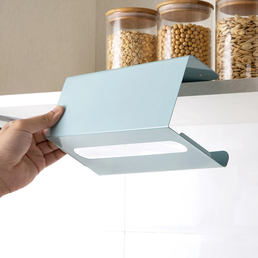 

Cabinet mounted Paper Towel Holder Rustproof Sturdy Space saving Design Bathroom Kitchen Tissue Box Iron Material Longlasting