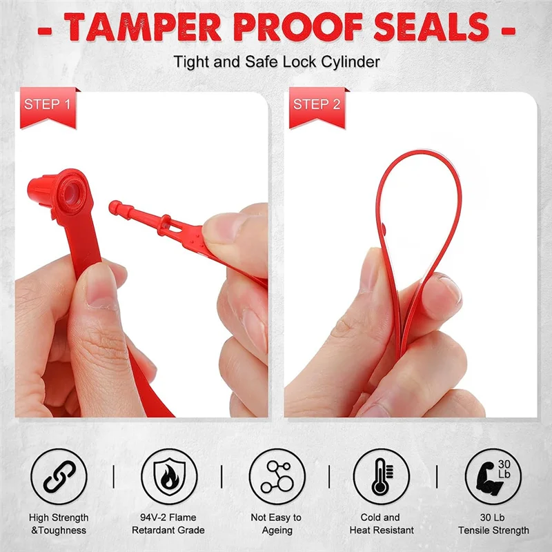 

1000Pcs Plastic Truck Door Seal For Trailer Logistic Shipping Packaging Shipping Red-A09I