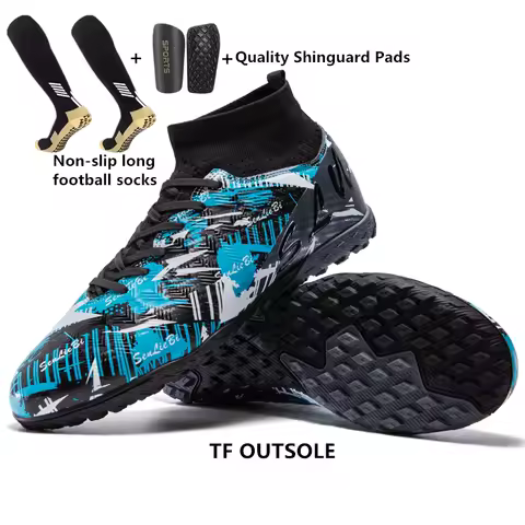 Size 34-46 Men FG/TF Football Boots Futsal Professional Unisex Kids Soccer Shoes Training Outdoor Boys Football Shoes Sneakers