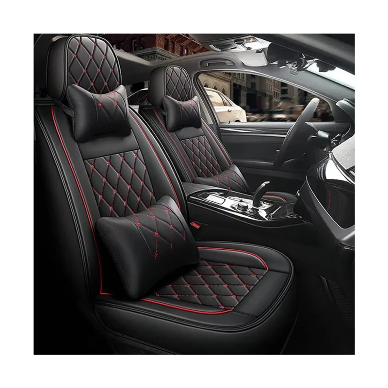 

Universal Luxury Car Seat Covers Four Seasons Leather Fashion Design Custom Car Seat Cover Full Five Seats