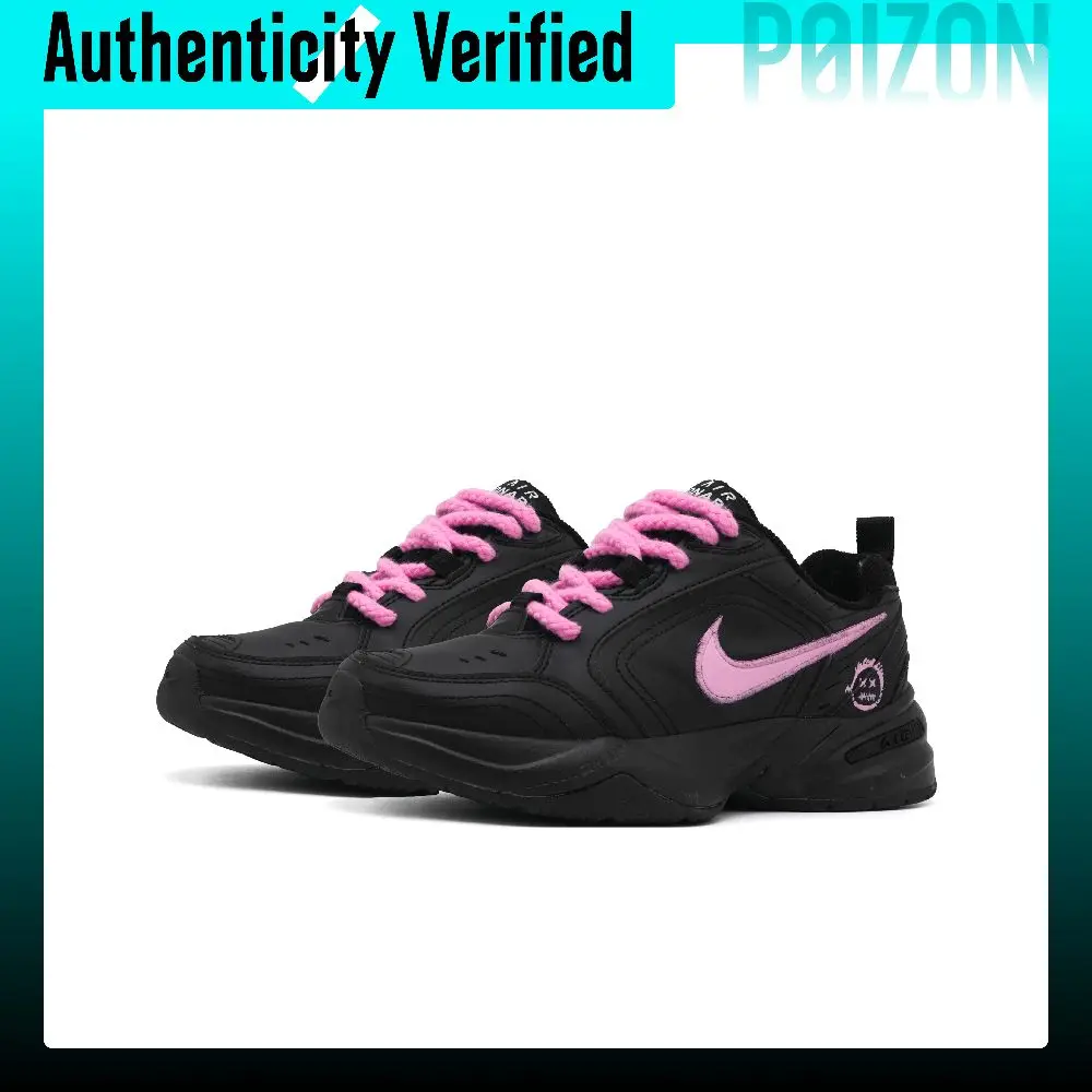 Nike Air Monarch 4 Chunky Sneakers Unisex Low-top Black 415445-001（Team1690-）