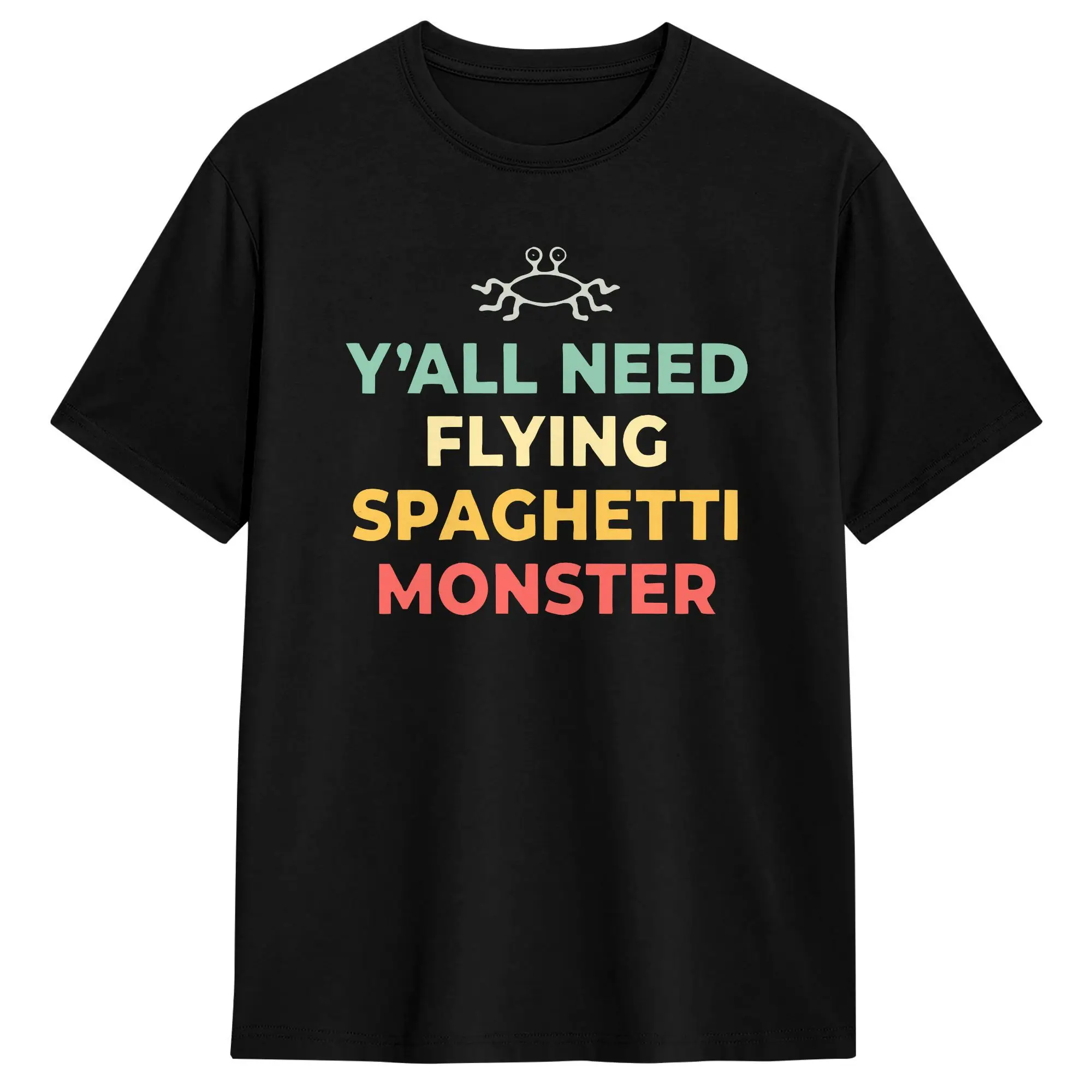 T Shirts Flying Spaghetti Monsterism Fsm Religion Church Pure Cotton Clothes Short Sleeve O Neck Tee Shirt