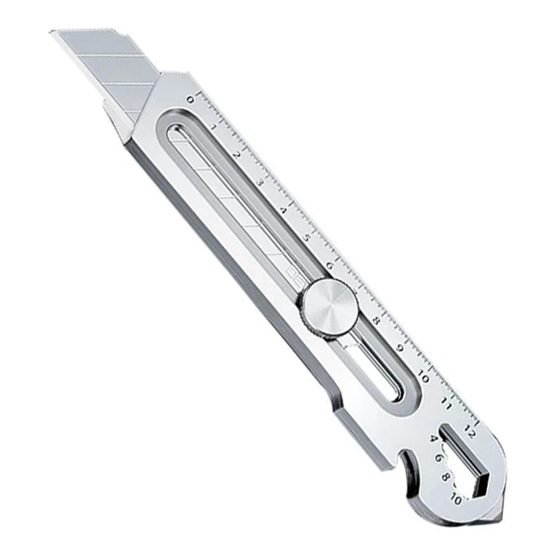 1 PCS Utility Knife, 18Mm Stainless Steel Utility Knife, Silver For Office, Home,School Use