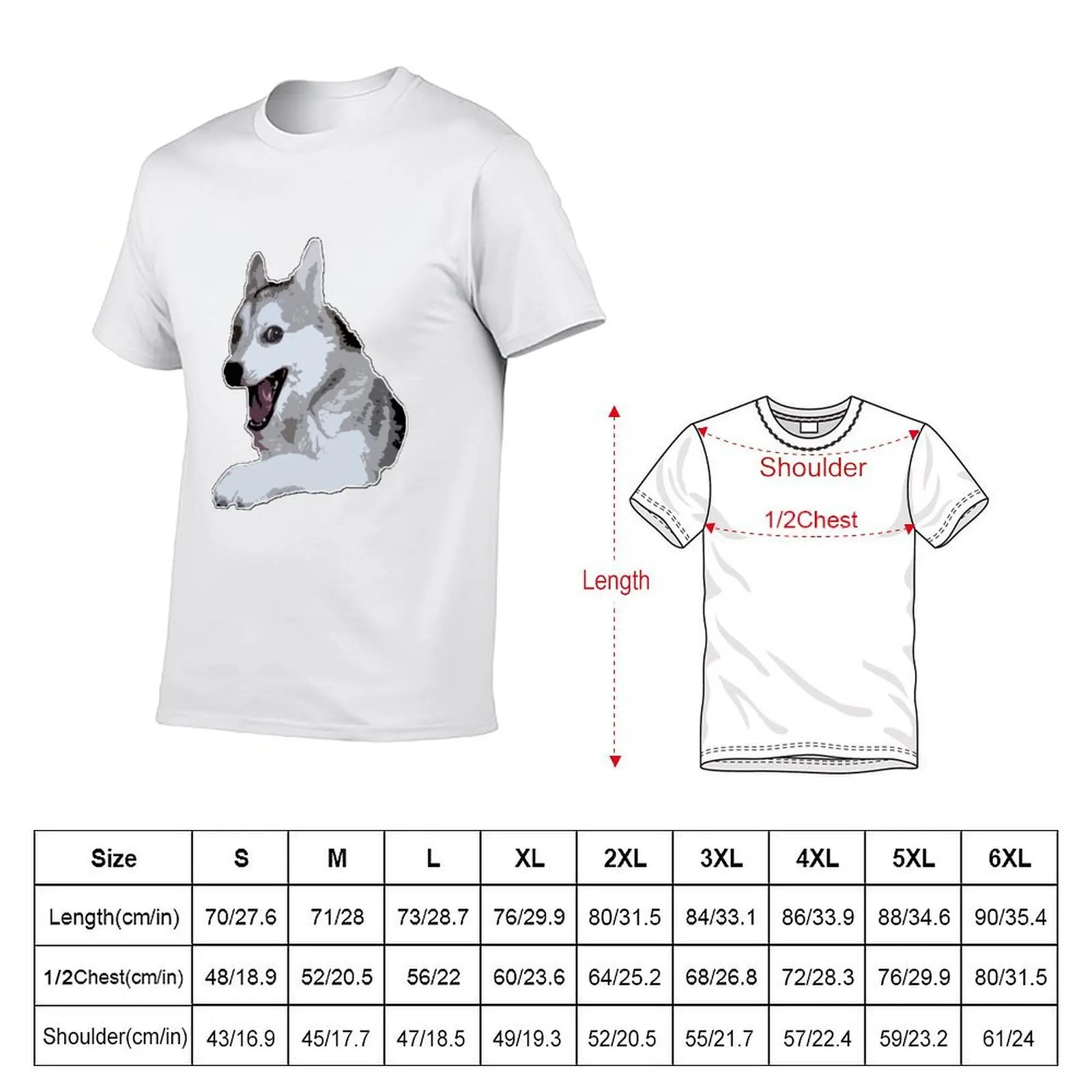 Pun Husky T-Shirt anime t shirts for man anime t shirts oversize T-Shirt