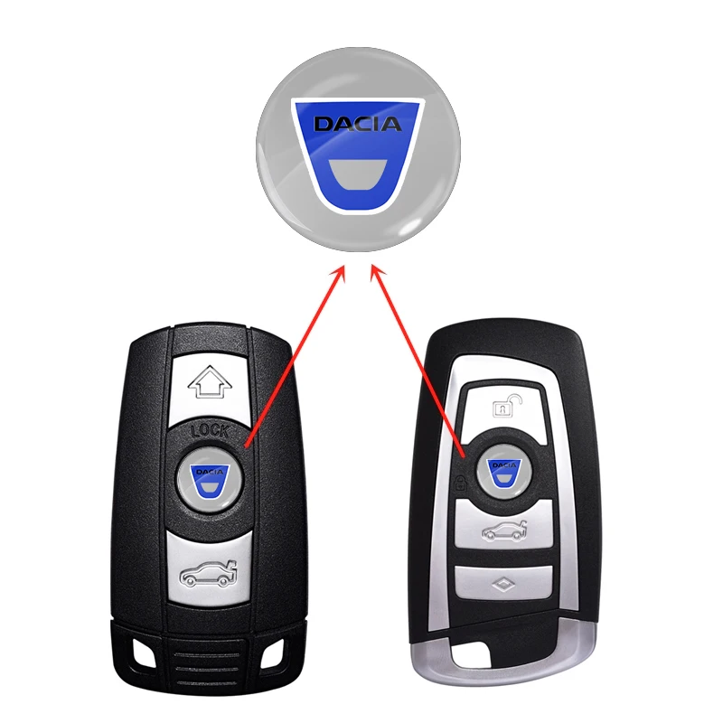 

Новые наклейки на удаленный автомобильный ключ, эмблема, логотип, аксессуары, автомобильные товары, подходят для Dacia Sandero Duster Jogger Spring Logan Bigster 1300/1310