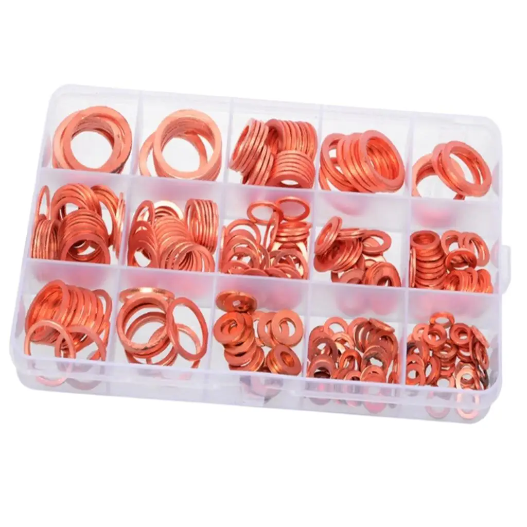 Copper Washers Assorted Gasket Washer Sealing M5/6/8/10/12//14/16/20