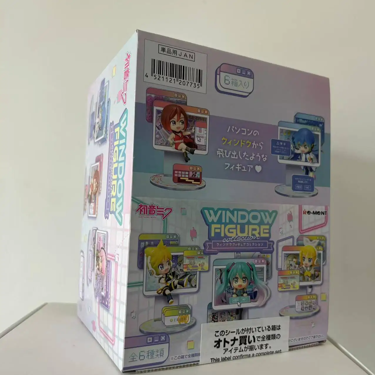 Boîte 6 pièces/ensemble Anime Hatsune Miku KAITO Rin Len Luka fenêtre figure kawaii PVC modèle Miniature bricolage jouets poupée cadeaux à collectionner