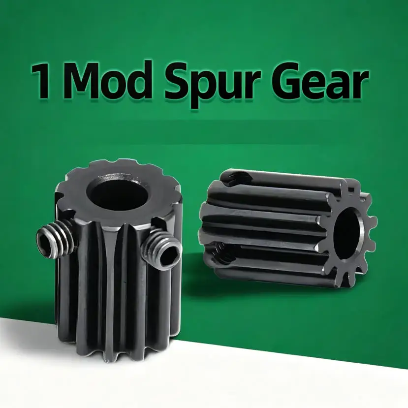 1Pc 1 Module 45# Steel Spur Pinion Gear 10T 12T 14T 4/5/6/6.35/7mm Bore Industrial Motor Drive Transmission Parts