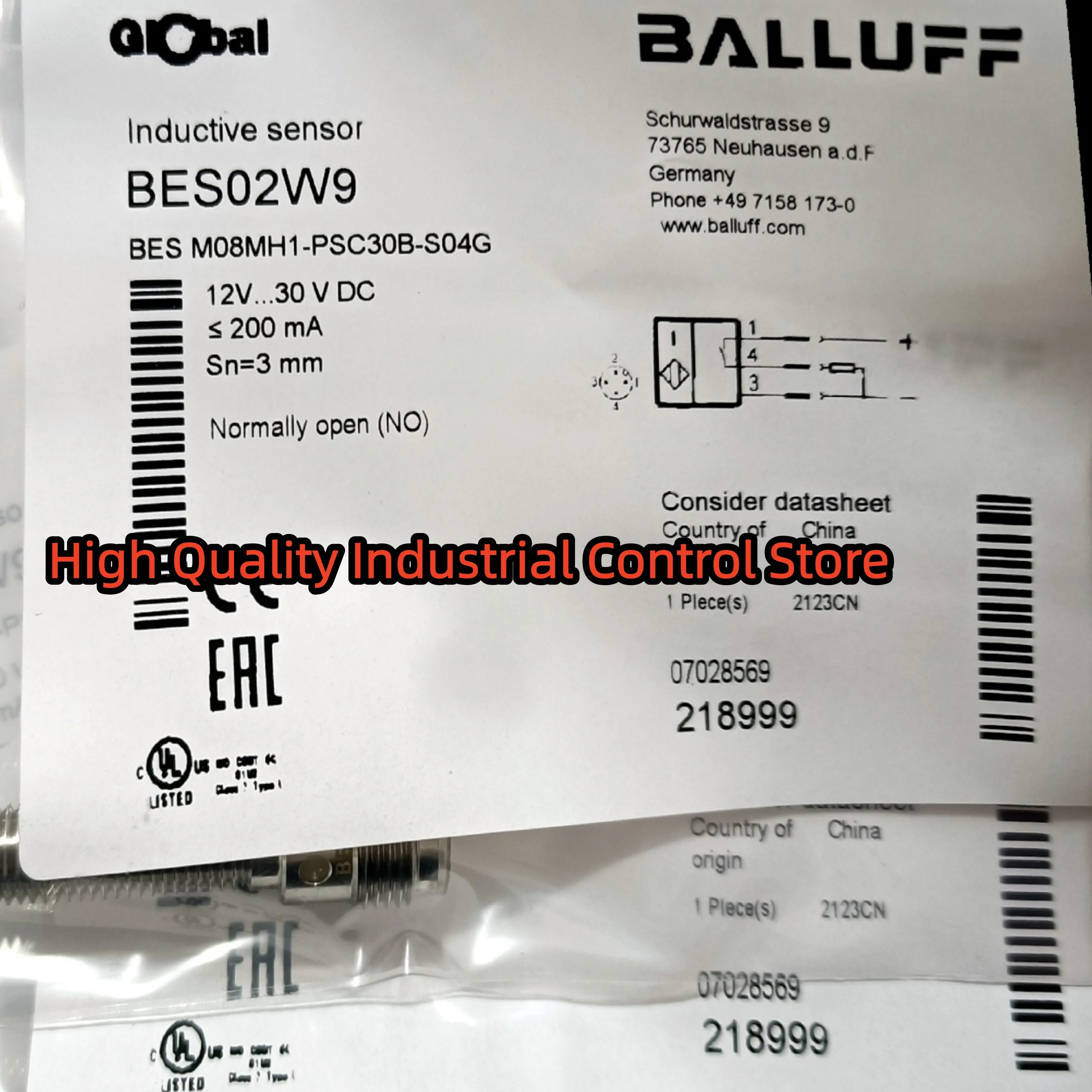 BES02W9 BES M08MH1-PSC30B-S04G  100%NEW BGL0019 BGL 30A-003-S49  Sensor