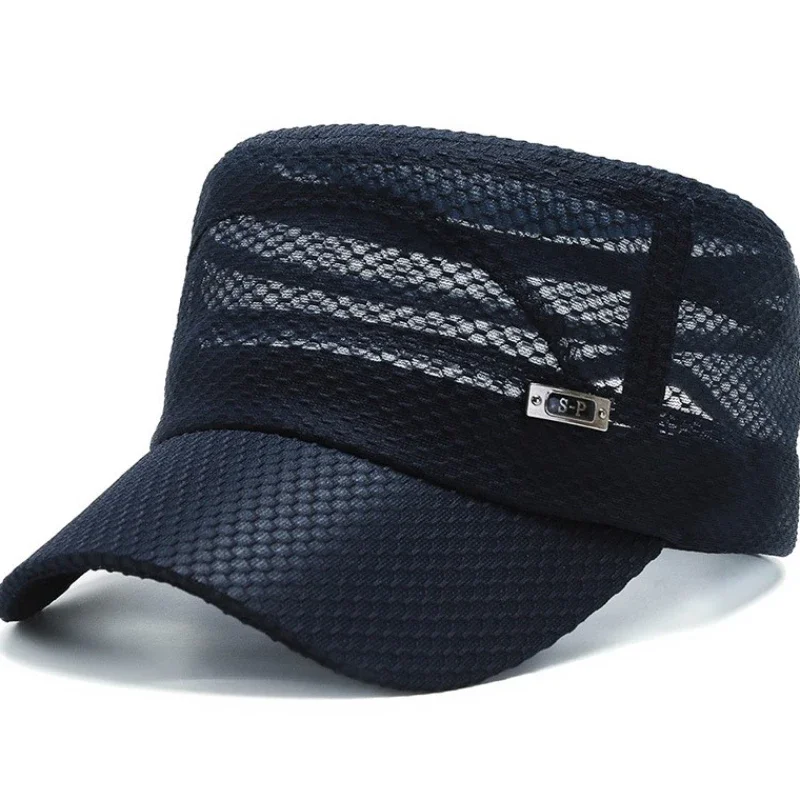 

Mesh Army Cap Adjustable Breathable Tactic Solid Sun Hat For Women Men Spring Summer Outdoor Sports Hiking Fishing Trucker Hats
