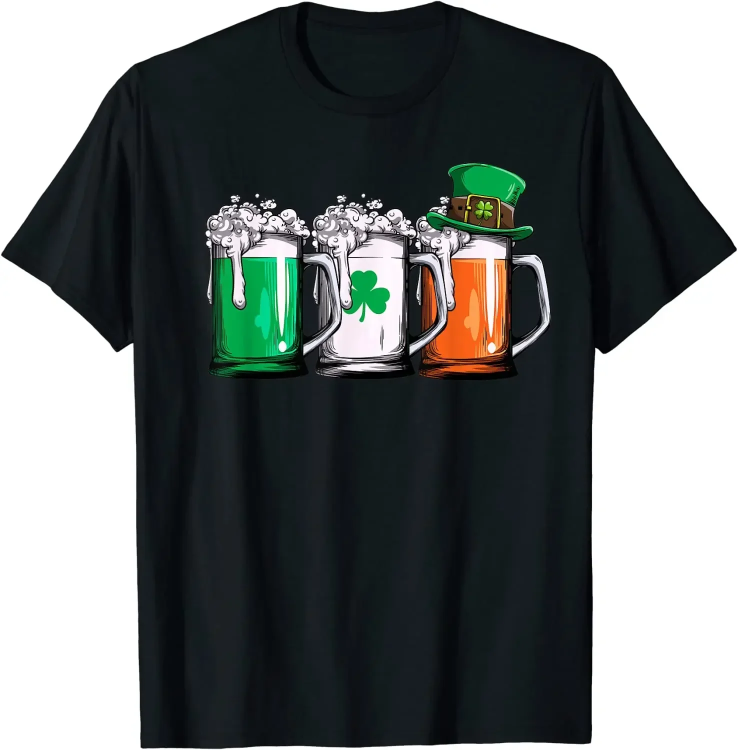 Irish Beer Ireland Flag St Patricks Day Men Women Leprechaun T-Shirt