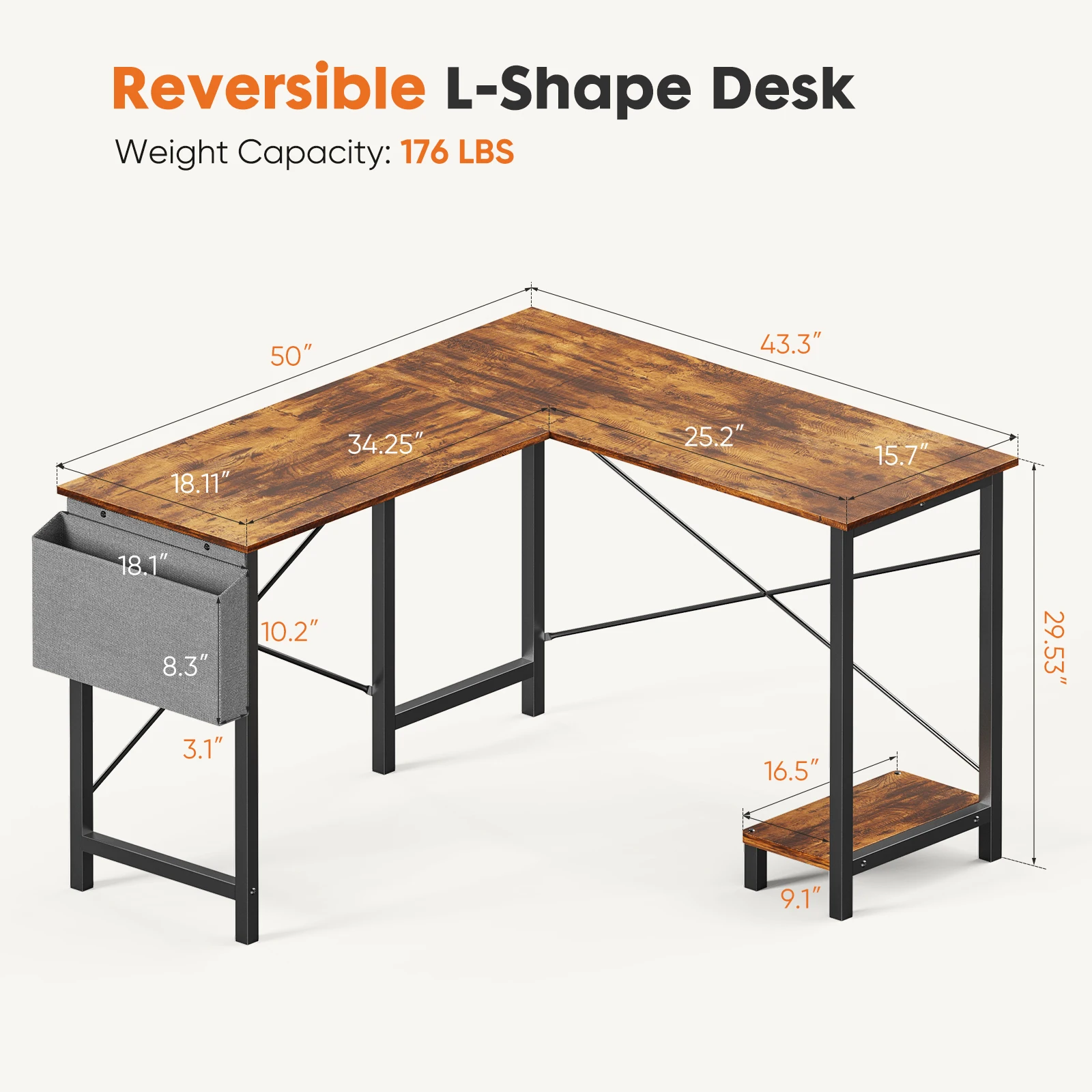 โต๊ะคอมพิวเตอร์สำนักงานรูปตัว  - L Shaped Desk Setup บทวิจารณ์และราคา