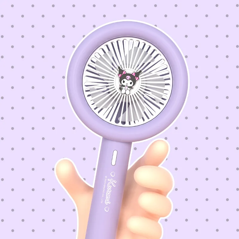 Kawaii Kuromi Cinnamoroll Pochacco Cartoon Usb Swimming Ring Handheld Fan Anime Sanrio Girly Heart Cute Portable Desktop Fan