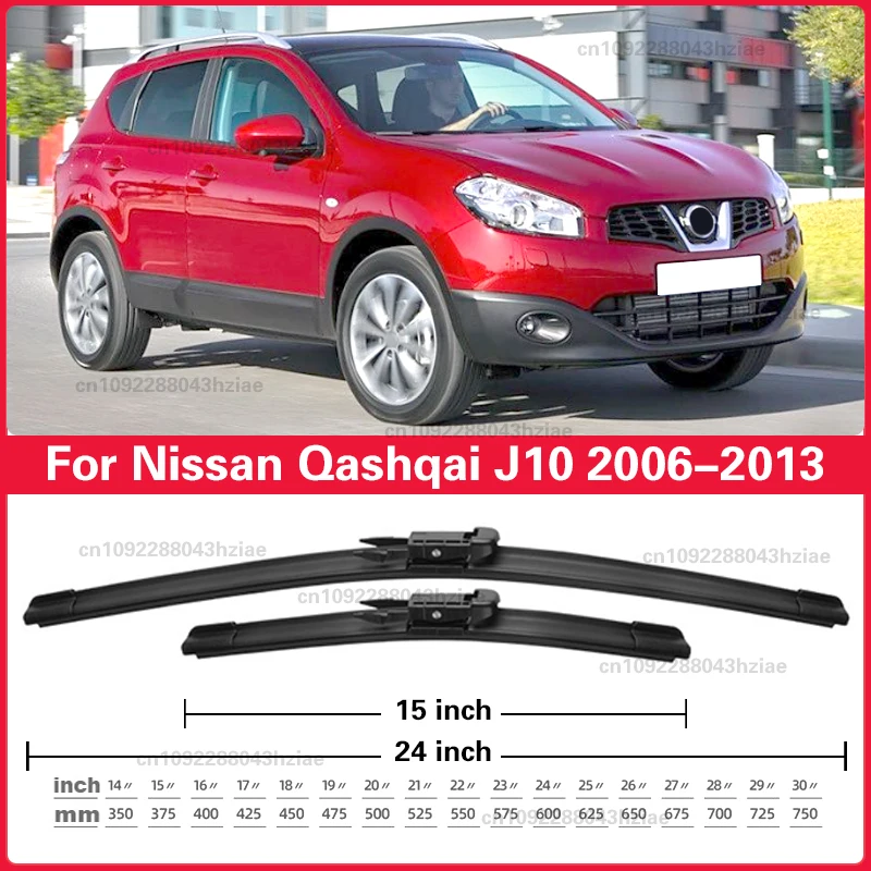 Auto Wischer Klingen Für Nissan Qashqai J10 2006-2013 2012 2011 Windschutzscheibe Windschutz Frontscheibe Klingen 24 "+ 15" Auto Zubehör