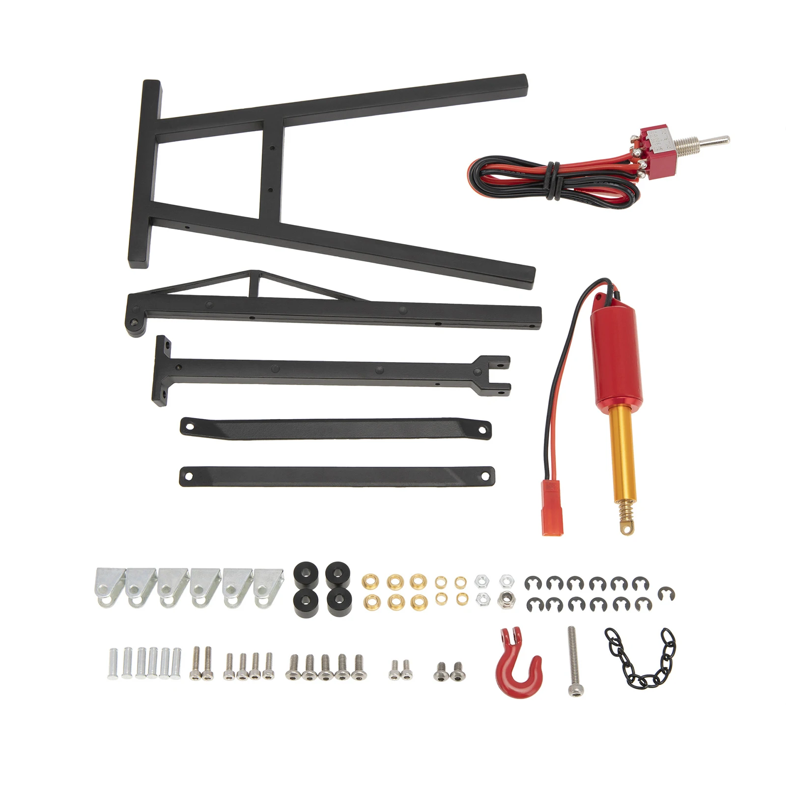 1Set RC Garage Simulation Engine Hanger Electric Hoist Jack Decor for 1/8 1/10 RC Car Truck Model Diorama Scene Accessories