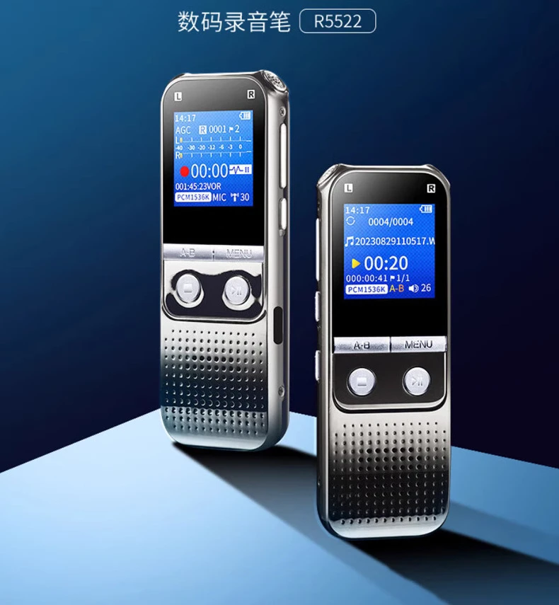 قلم تسجيل R5522 16G تسجيل بنقرة واحدة عن بعد للحد من الضوضاء التحكم الصوتي مقابلة مؤتمرات التعلم