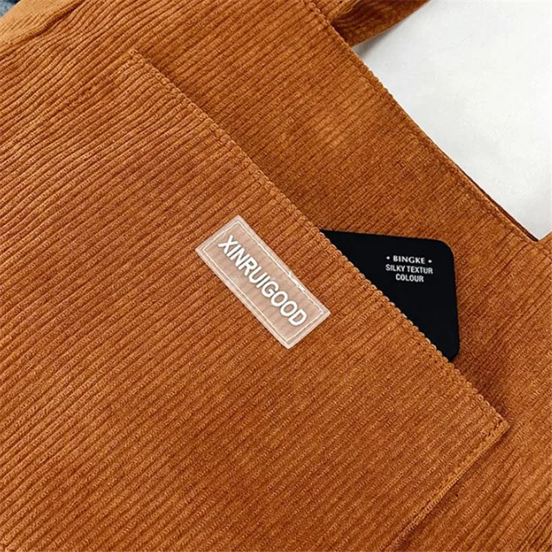 Damen-Cord-Tragetasche, Lässige Große Mode-Unterarmtasche für Ausgehzwecke, Minimalistische Handtaschen Schultertasche – Detail 26