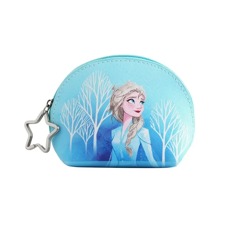 Disney Coin Purse Elsa Keychains Cases Girls Anna Cute Wallet Women Printed Frozen Pouch Clutch Bag Kawaii Kids Purses Small PU