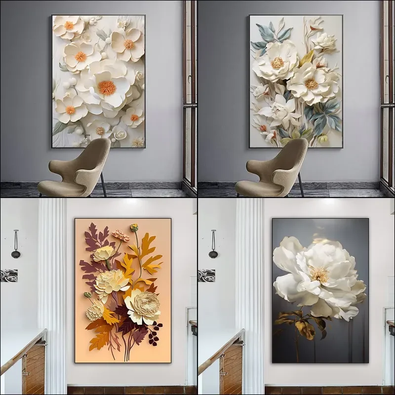 for  Abstract Flower Printing Still Life Decorative Painting Custom Design Art Wall Painting  Living Room Bedroom Home