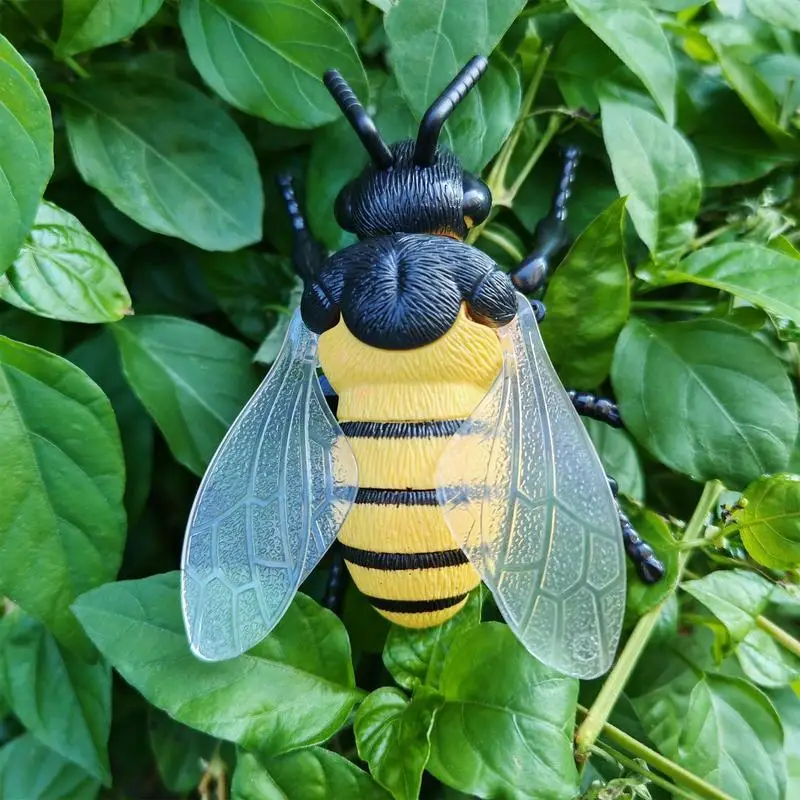 Juguete de abeja de simulación de cuerda, figuras de animales de relojería, figuritas de abeja, insecto, modelo Animal, adornos, juguetes educativos para niños