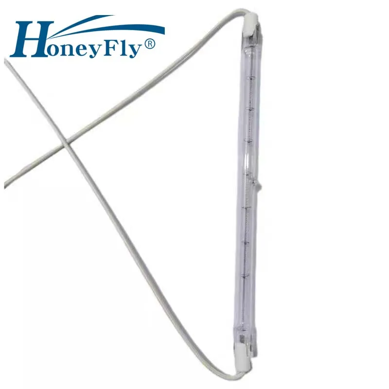 HoneyFly 10pcs 220mm IR Halogen Lamp Bulbs R7S 220V 1200W Double Ended Filament Infrared Heating Lights Quartz Tube