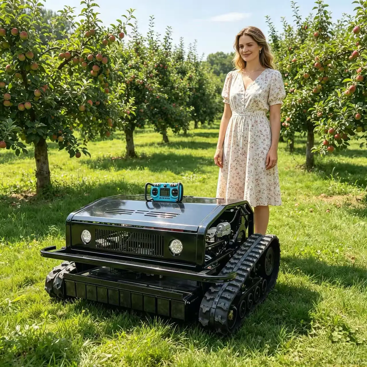 

Smart 2-in-1 Remote-Controlled Mower And Sprayer Agricultural-Grade Tracked High-Horsepower Machine with 60L Capacity