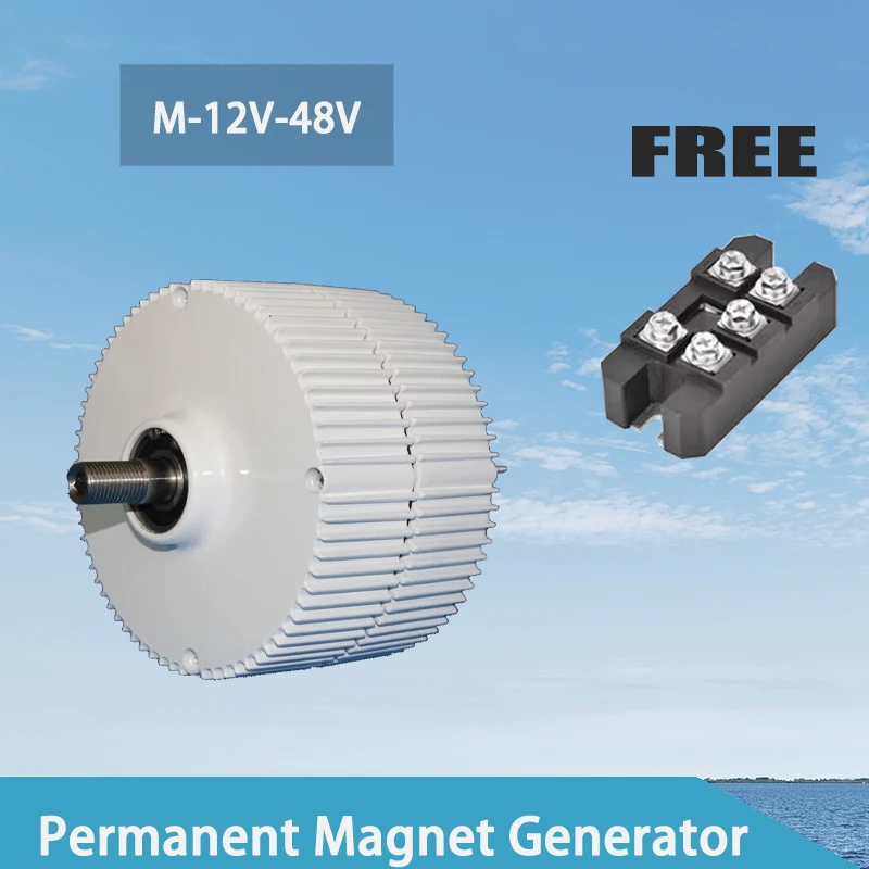 

Wind Generator 5000W 6000W 12V 24V 48V 3 Phase Gearless Permanent Magnet AC Alternators For Wind Water Turbine Diesel Engine