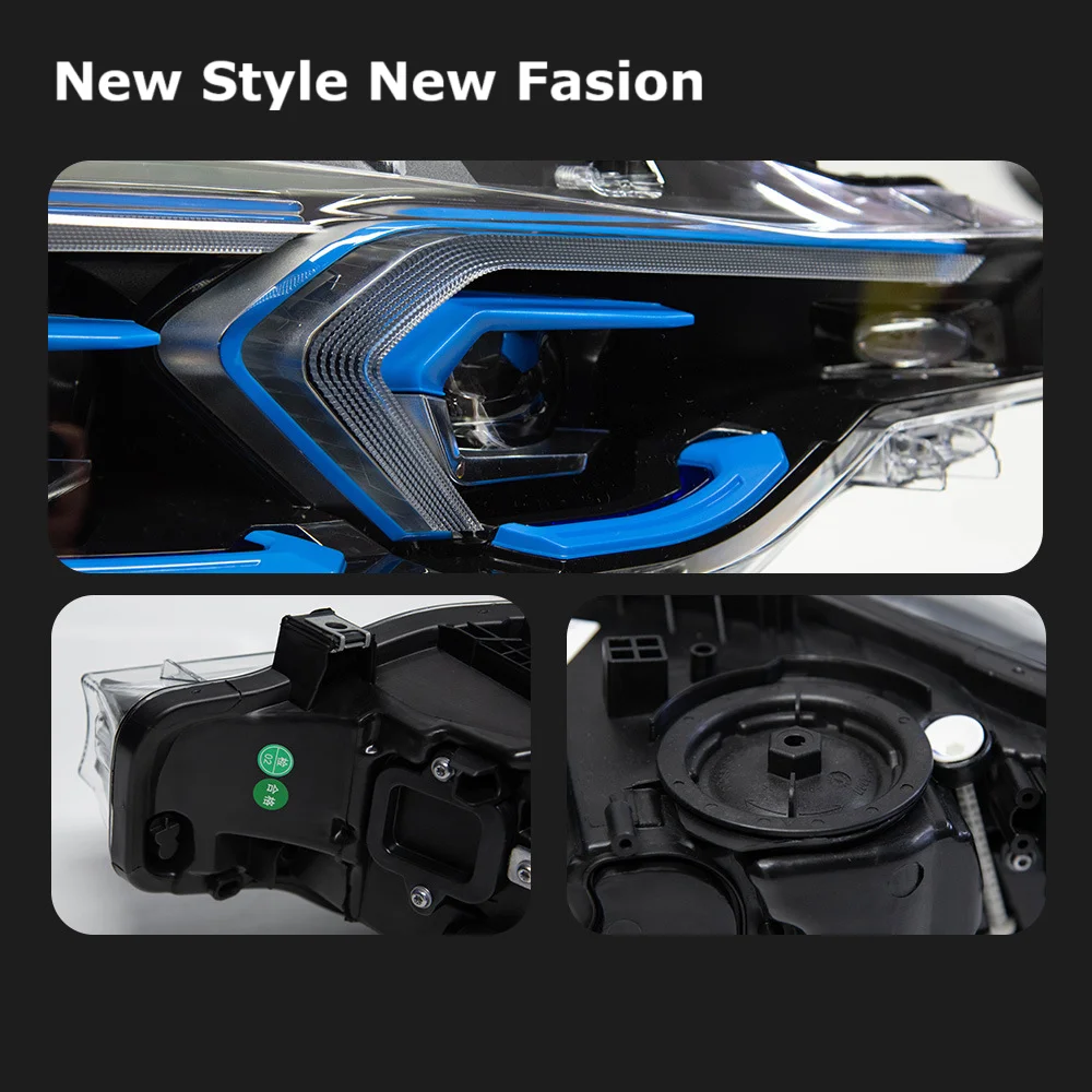 12-19년식 BMW F30 3 시리즈 개조 모델용 더블 훅 헤드라이트 어셈블리 및 방향지시등