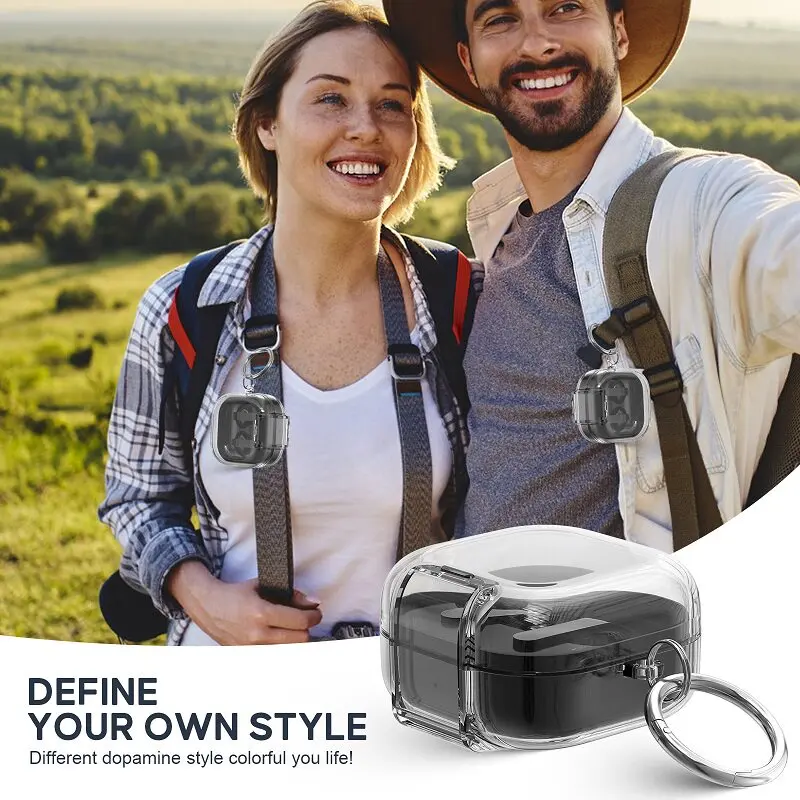 

TPU Case Sleeve for Samsung Buds4/Buds4Pro Wireless Earbuds,Protective Cover Shockproof Shell with Phone Holder & hanging buckle