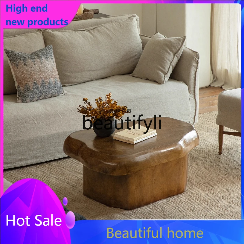 

Creative\Wooden Wabi-Sabi Style Homestay Creative Solid Wood Living Room Coffee Table