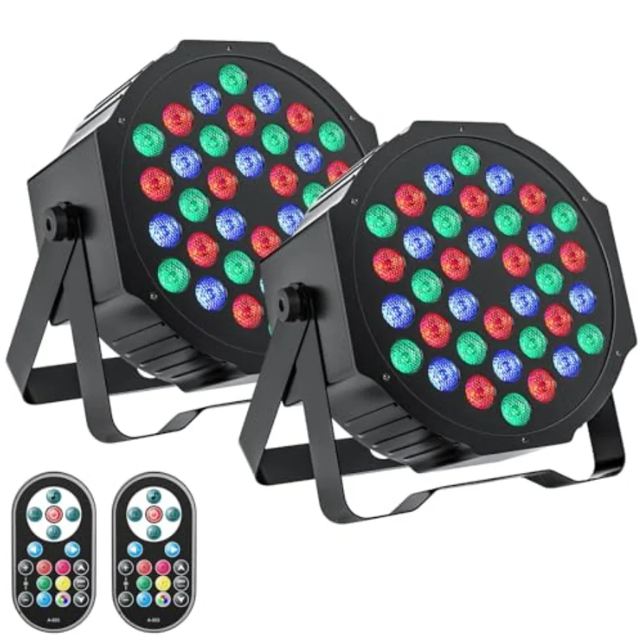 

LED Par Lights DJ Stage Light Corded RGB 36 LED with Sound Activated Control DJ Uplighting for Wedding Party Club Christmas Sta