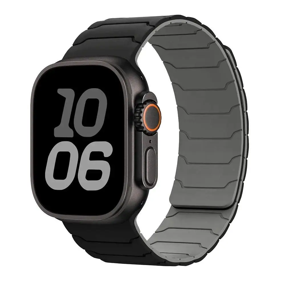 Magnetisches Silikonarmband für Apple Watch Ultra 3 2 49mm 45mm 44mm 40mm 42mm 46mm 41mm 38mm IWatch Series 11 10 SE 9 8 7