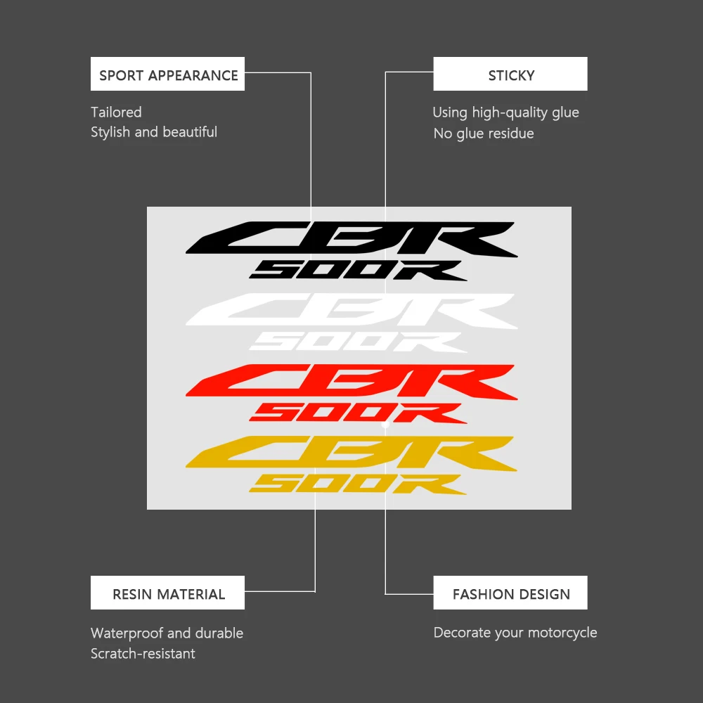 Etiqueta impermeável da motocicleta para Honda, decalque, acessórios, CBR500R, 2013-2022, 2014, 2015, 2016, 2017, 2019, 2020, 2021, CBR500R, 2022
