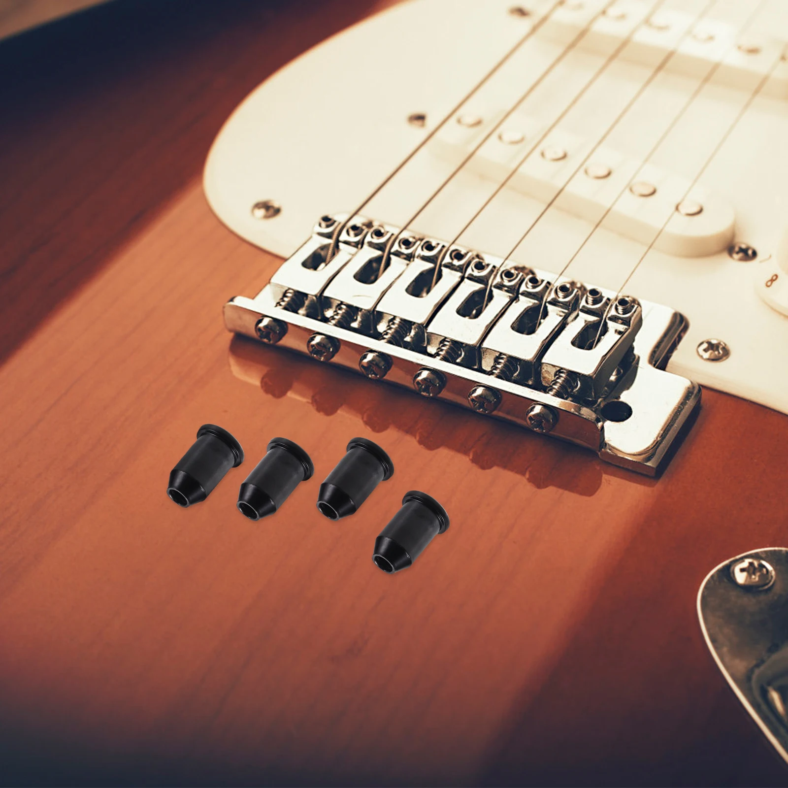 

Electric Guitar String Buckle Accessories Guitars Mounting Bridge Caps Body Ferrules Chrome Alloy