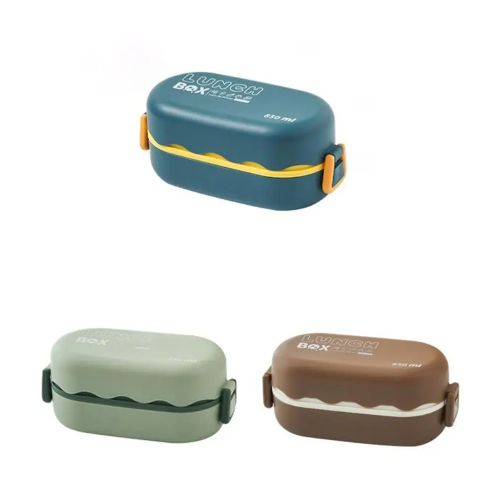 

Plastic Bento Box Microwave Heating Sealed Compartmentalized Lunch Box with Free Sendok and Chopsticks Picnic Box Outdoor