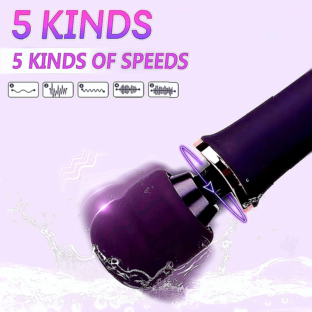 مدلك شخصي 10 سرعات قوية كبيرة هزاز تحفيز البظر للنساء AV عصا 10 سرعة هزاز المداعبة الجنس لعب #4