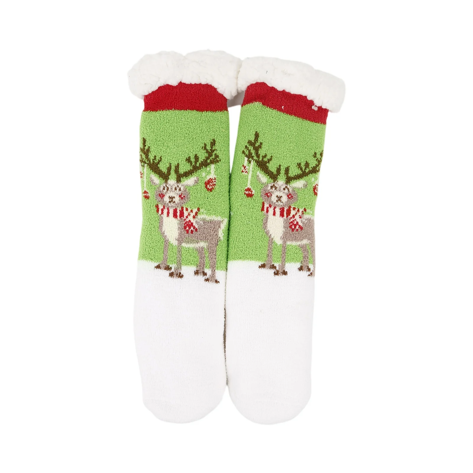 

Warm Christmas Mid-Tube Socks Reindeer Cartoon Plush Holiday Socks Home Thickened Winter Christmas Dress Holiday Gift