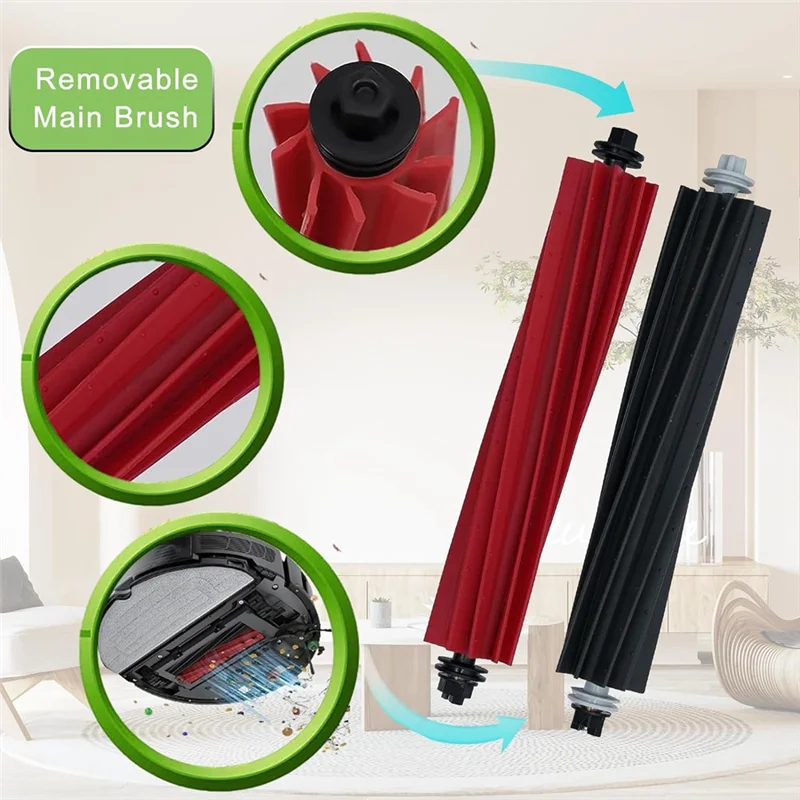 ABHZ-For Roborock S8 Pro Ultra S8 + قطع غيار مكنسة الروبوت فرش جانبية رئيسية ممسحة ملابس مرشحات HEPA ملحقات أكياس الغبار #4