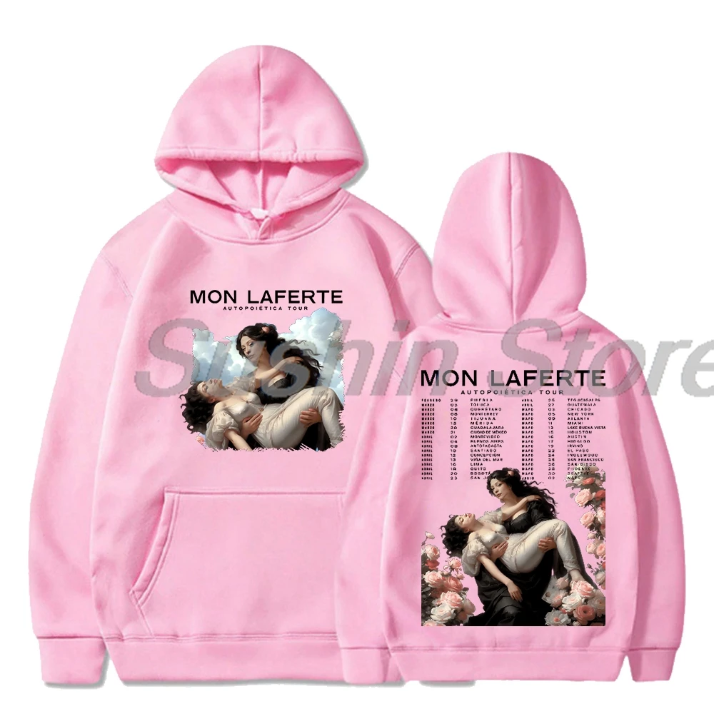 เสื้อมีฮู้ด Mon laferte autopoietica เสื้อทัวร์โลก2024แขนยาวเสื้อผ้าแฟชั่นมีฮู้ดสำหรับผู้ชายผู้หญิง