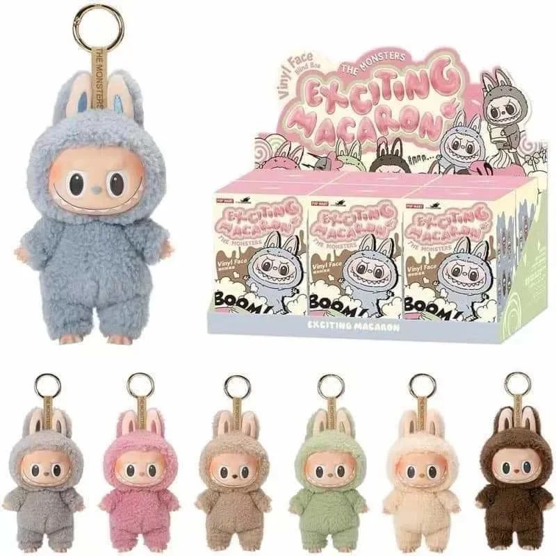 

Labubus Macaron Blind Box Plush Toys Exciting Macaron Vinyl Face Mystery Boxes The Monsters Mokoko Keychain Surprise Toys Gift