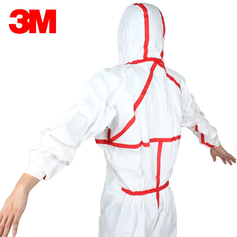 3M 4565  Protective Coverall Anti Dust Anti Static Radiation Liquid Spray Pesticide Paint Cleaning Clothing Type 4/5/6