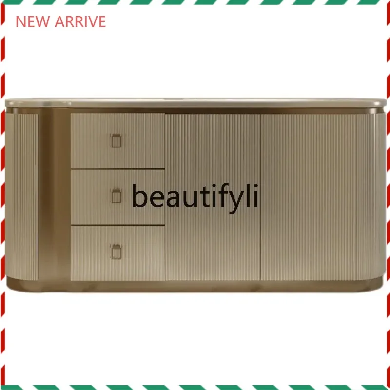 

D2520 American light luxury solid wood dining side cabinet, living room entrance cabinet, simple modern high-end locker