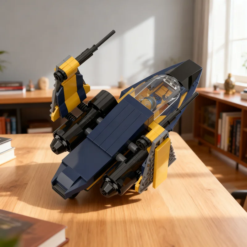 199pcs MOC Space I-5 Edge-class Interceptor Model Building Blocks Christmas Gift Toy Construction Idea Creative Brick Birthday