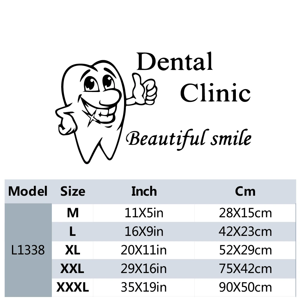 Smile Teeth Wall Sticker Dental Clinic Logo Wall Decal Dentist Quote Wall Poster Beautiful Tooth Decoration Vinyl Art