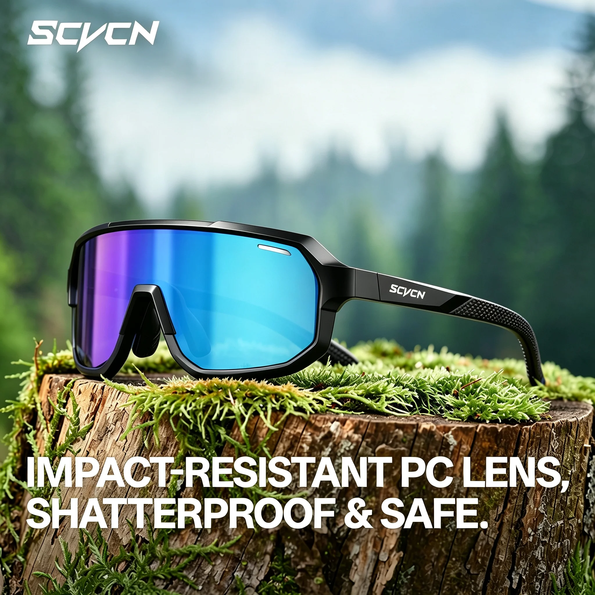 SCVCN Children UV400 Cycling Glasses Kids Outdoor Sports Sunglasses MTB Bike Eyewear Girls Boys Camping Fishing Golf Accessories