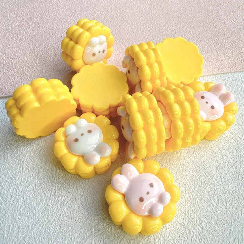 Resin 3D Mini Corn Cabochon Flatback Miniature DIY Decal for Scrapbooking Phone Case Decoration Crocs Charm Fridge Magnet Craft
