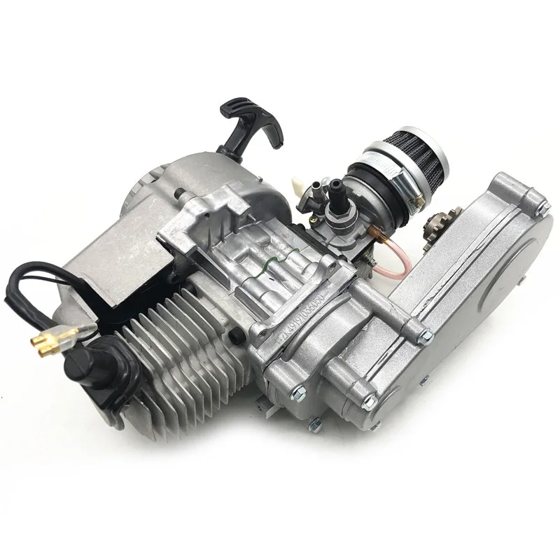 49cc Engine With T8F Gearbox 2 Stroke Gas Motor 44-6 For Mini Pocket Bike Scooter Dirt Bikes ATV Quad Motorized Bicycle