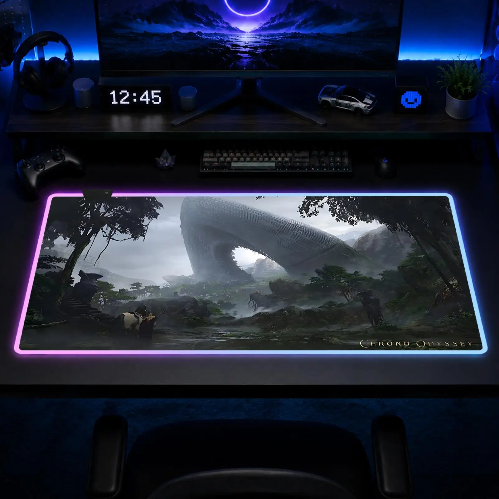 

Chrono Odyssey Mouse Pad Gaming Anime Mouse Pad XXL RGB Desk Mats LED Table Pads Backlit Rubber Desktop